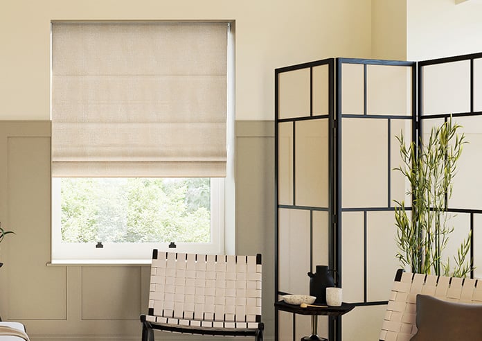 Memphis, Off White - Motorised Roman Blind - Image 3